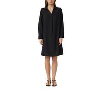 Leinenmix-Kleid mit Turn-up 36 schwarz 2176378.9999.36