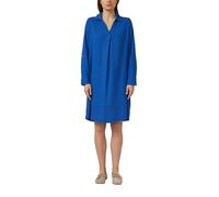 Leinenmix-Kleid mit Turn-up 36 blau 2176378.5615.36