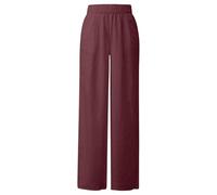 Leinenmixhose mit Elastikbund 38/REG rot 2179148.3903.38_REG