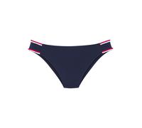 Bikini-Hose S.OLIVER "Junis", Damen, Gr. 38, N-Gr, blau (marine), Recycling-Polyamid, unifarben, kontrastfarbene Details, Badehosen, mit geflochtenen Details (77603220-38) marine