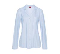 s.Oliver Damen Pyjamaoberteil hellblau-weiß gestreift Gr. 40/42