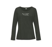 s.Oliver LM Langarmshirt dk green - Gr. - 46