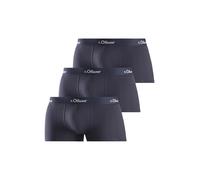 Boxershorts S.OLIVER "Boxershort 3er Pack", Herren, Gr. M, blau (marine), Obermaterial: 92% Baumwolle CO. 8% Elasthan EL., Unterhosen (93907151-M) marine