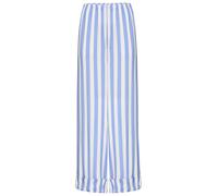 Pyjamahose S.OLIVER, Damen, Gr. 36, N-Gr, blau gestreift, Web, Obermaterial: 100% Viskose, gestreift, ausgestellt lang, Hosen Pyjamahose, mit breitem Aufschlag am Saum (94229709-36) blau gestreift