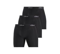 s.Oliver Herren Boxershorts Jh-34bl_ls mit verlängertem Bein 3er-Pack Schwarz Größe S