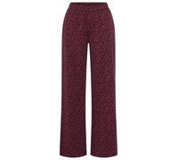 Pyjamahose S.OLIVER, Damen, Gr. 48/50, N-Gr, rot (bordeaux, gemustert), Single Jersey, Obermaterial: 50% Baumwolle, 50% Viskose, gemustert, bequem lang, Hosen Pyjamahose, mit weitem Bein (93196654-48)
