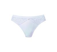 String S.OLIVER "Milene", Damen, Gr. 32/34, eisblau, Microtouch, Obermaterial: 88% Polyamid, 12% Elasthan, Unterhosen String, mit graphischen, dezent transparenten Spitzeneinsätzen (83067111-32) eisbl