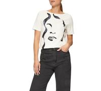 Locker geschnittenes Jersey-Shirt mit Frontprint 46 creme 2157217.02D1.46