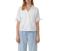 s.Oliver Lockere Bluse mit Lochstickerei und Knotendetail