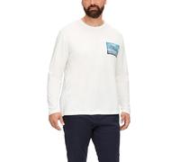 s.Oliver Herren 2139653 T-Shirt langarm, 01D1 weiß, 3XL