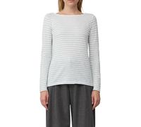 Longsleeve in Streifen-Optik mit U-Bootausschnitt 44 türkis|weiß 2170124.64G4.44