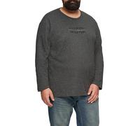 Meliertes Longsleeve aus Jersey mit Logo-Print 4XL grau 2162191.98D1.4XL