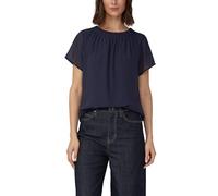 Luftige Chiffon-Bluse mit gesteppter Raffung 48 blau 2177690.5959.48