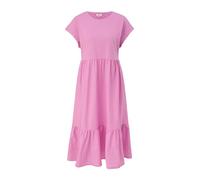 Luftiges Baumwollkleid im Fabricmix und Relaxed Fit 34 Rosa