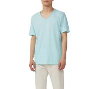 Luftiges T-Shirt mit V-Ausschnitt und Flammgarnstruktur XXL türkis 2165608.6540.XXL