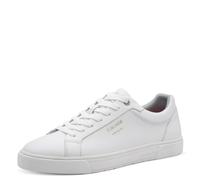 s.Oliver Herren Sneaker flach mit Schnürsenkeln Low Top, Weiß (White Uni), 45 EU