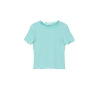 s.Oliver Mädchen 2142485 T-Shirt mit Rollsaum, türkis, S