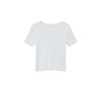 s.Oliver Mädchen 2142485 T-Shirt mit Rollsaum, weiß, M