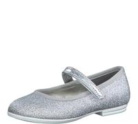 s.Oliver Mädchen Ballerinas mit Klettverschluss Glitzer, Silber (Silver), 35