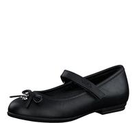 s.Oliver Mädchen Ballerinas mit Schleife mit Klettverschluss, Schwarz (Black), 34 EU