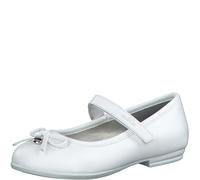 s.Oliver Mädchen Ballerinas mit Schleife mit Klettverschluss, Weiß (White), 39