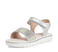 s.Oliver Mädchen Sandalen mit Klettverschluss Glitzer, Silber (Silver), 39 EU