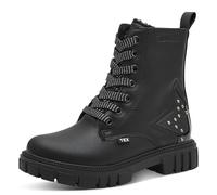 s.Oliver Mädchen Winterstiefeletten zum Schnüren Gefüttert Wasserabweisend, Schwarz (Black), 38 EU