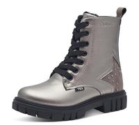 s.Oliver Mädchen Winterstiefeletten zum Schnüren Gefüttert Wasserabweisend, Silber (Pewter), 33 EU