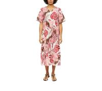 s.Oliver Kleid Midikleid aus Baumwolle mit Eingrifftaschen Pink/Mehrfarbig Größe 40