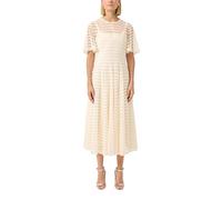 Maxikleid aus Mesh mit Reißverschluss und weiten Ärmeln 46 beige 2179475.0406.46