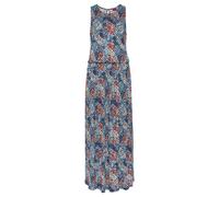 S.OLIVER Maxikleid Damen blau-koralle bedruckt Gr.46