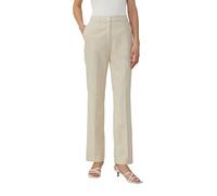 s.Oliver BLACK LABEL - Melierte Straight-Leg-Hose aus Baumwollmix beige - Gr. - 36/REG