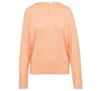 Meliertes Langarmshirt mit Fledermausärmeln 42 Orange