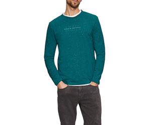 s.Oliver Meliertes Longsleeve aus Jersey mit Logo-Print