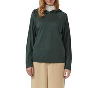 Meliertes Longsleeve aus Stretchjersey mit Kapuze 46 petrol 2170353.69W8.46