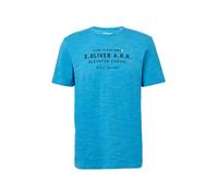 Meliertes T-Shirt mit Logo-Schriftzug M türkis 2161564.62D1.M