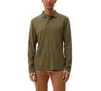 s.Oliver Men's 2121031 Polo-Shirt Langarm, Olivgrün, L