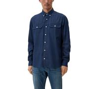 s.Oliver Men's Hemden Langarm, Blue, XXL