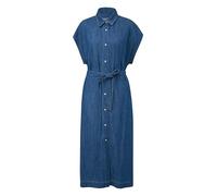 Jeanskleid S.OLIVER, Damen, Gr. 40, N-Gr, blau, Denim/Jeans, Obermaterial: 100% Baumwolle, unifarben, relaxed fit lang, Kleider, mit Textil Gürtel (62685948-40) blau