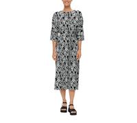 Midi-Kleid mit Plisseefalten 42 schwarz|weiß