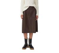 Midi-Rock aus Kunstleder in A-Linie 32 braun 2172920.8945.32
