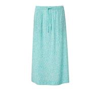 Midi-Rock aus Viskose mit Eingrifftaschen und Tunnelzug 44 türkis 2166512.60B0.44