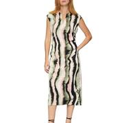 Midi-Satinkleid mit V-Ausschnitt und seitlicher Raffung 42 blau 2150295.59A0.42