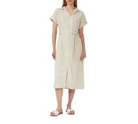 Midikleid aus Leinenmix mit Eingrifftaschen 42 creme 2165753.0750.42