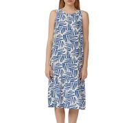 Midikleid aus strukturiertem Viskosemix mit All-over-Print 38 blau 2169120.55A0.38