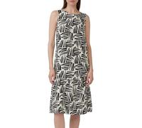 Midikleid aus strukturiertem Viskosemix mit All-over-Print 48 schwarz 2169120.99A0.48