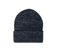 Unisex-Strickmütze mit dekorativem reflektierendem Garn ONESIZE blau|grau 2171980.5836.ONESIZE