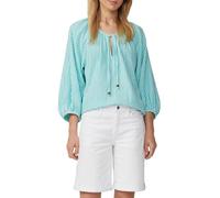 Musselin-Bluse mit Raglanärmeln und Raffung 38 türkis 2165767.60G0.38