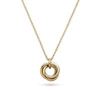s.Oliver Halskette Twisted – Feine Ankerkette IP Gold 47 cm, polierter Edelstahl, Damen