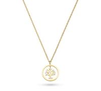 s.Oliver Necklace - Elegante Halskette aus poliertem Edelstahl - IP Gold - Ankerkette 47 cm - wasserfest & hautfreundlich